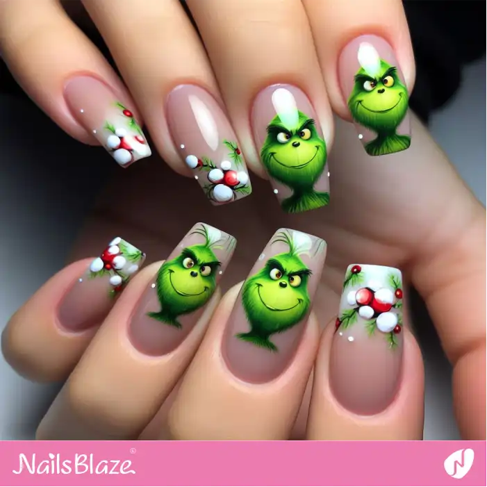 Xmas Grinch Nail Art | Cartoon Nails - NB2018